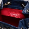 Chanel classic diamond check bright blue leather chain bucket bag Chanel classic diamond check bright blue leather chain bucket bag