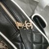 Chanel classic diamond check shiny black leather chain bag Chanel classic diamond check shiny black leather chain bag
