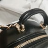 Chanel classic diamond check shiny black leather chain bag Chanel classic diamond check shiny black leather chain bag