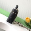 Chanel classic Coco Handle series bright black lambskin chain bag Chanel classic Coco Handle series bright black lambskin chain bag