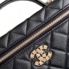 Chanel classic Coco Handle series bright black lambskin gold hardware chain bag Chanel classic Coco Handle series bright black lambskin gold hardware chain bag