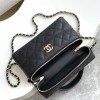 Chanel classic Coco Handle series bright black lambskin chain bag Chanel classic Coco Handle series bright black lambskin chain bag