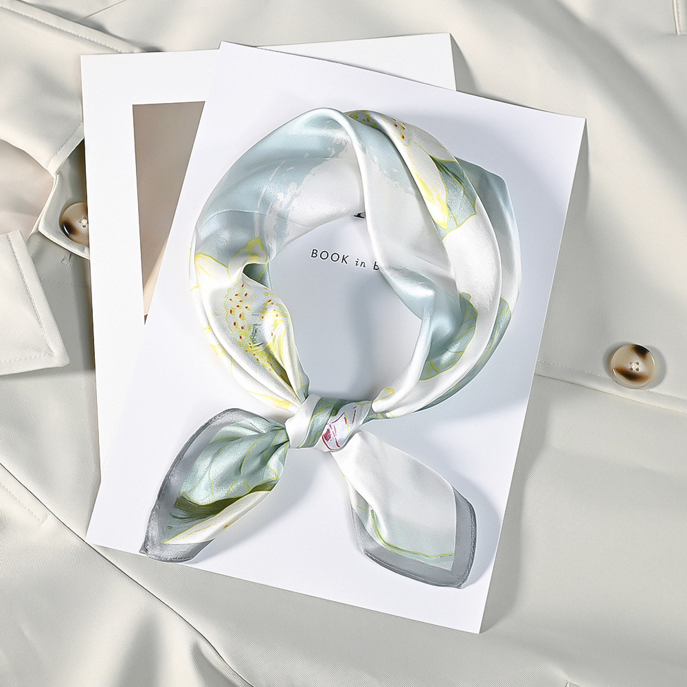 Traditional, exquisite, elegant, old-fashioned silk scarf