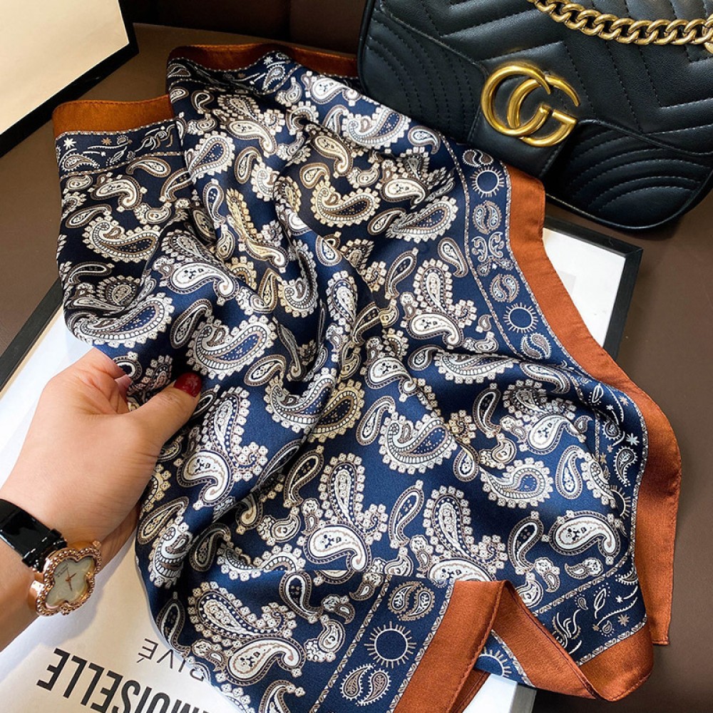 Traditional, exquisite, elegant, old-fashioned silk scarf