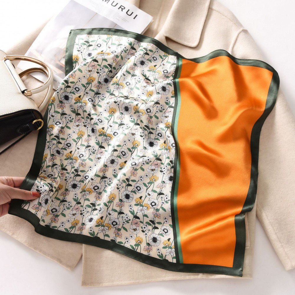 Traditional, exquisite, elegant, old-fashioned silk scarf