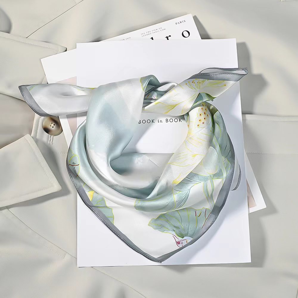 Traditional, exquisite, elegant, old-fashioned silk scarf