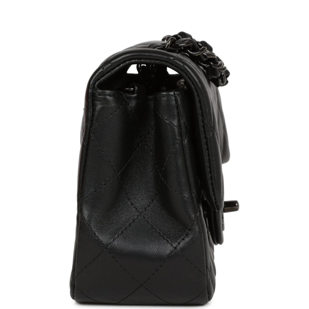 CHANEL Mini Rectangular Flap Bag SO Black Lambskin Black Hardware CHANEL Mini Rectangular Flap Bag SO Black Lambskin Black Hardware