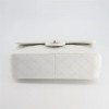 CHANEL white jumbo classic double flap BA gin lambskin leather with silver hardware CHANEL white jumbo classic double flap BA gin lambskin leather with silver hardware