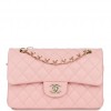 CHANEL Small Classic Double Flap Pink Caviar Light Gold Hardware CHANEL Small Classic Double Flap Pink Caviar Light Gold Hardware
