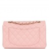 CHANEL Small Classic Double Flap Pink Caviar Light Gold Hardware CHANEL Small Classic Double Flap Pink Caviar Light Gold Hardware