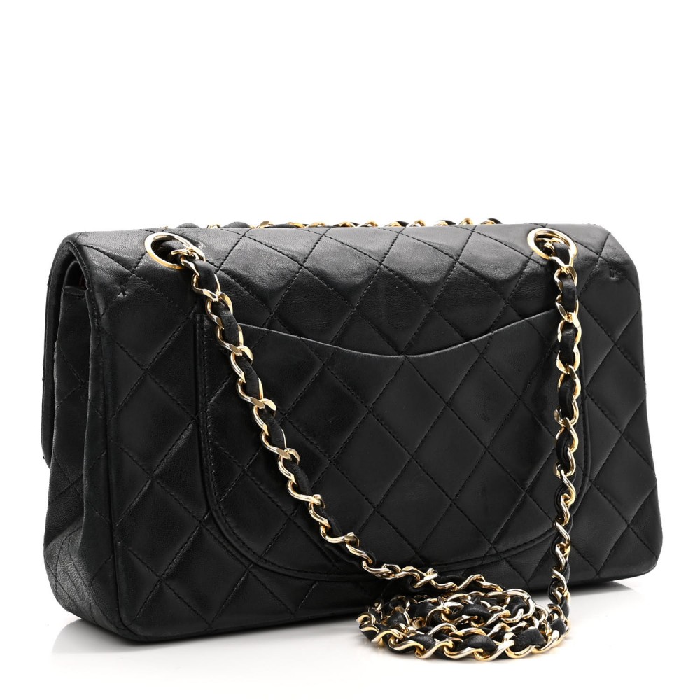 CHANEL Lambskin Quilted Small Double Flap Black CHANEL Lambskin Quilted Small Double Flap Black