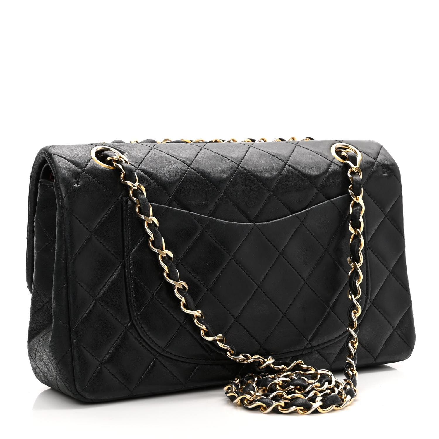 CHANEL Lambskin Quilted Small Double Flap Black CHANEL Lambskin Quilted Small Double Flap Black