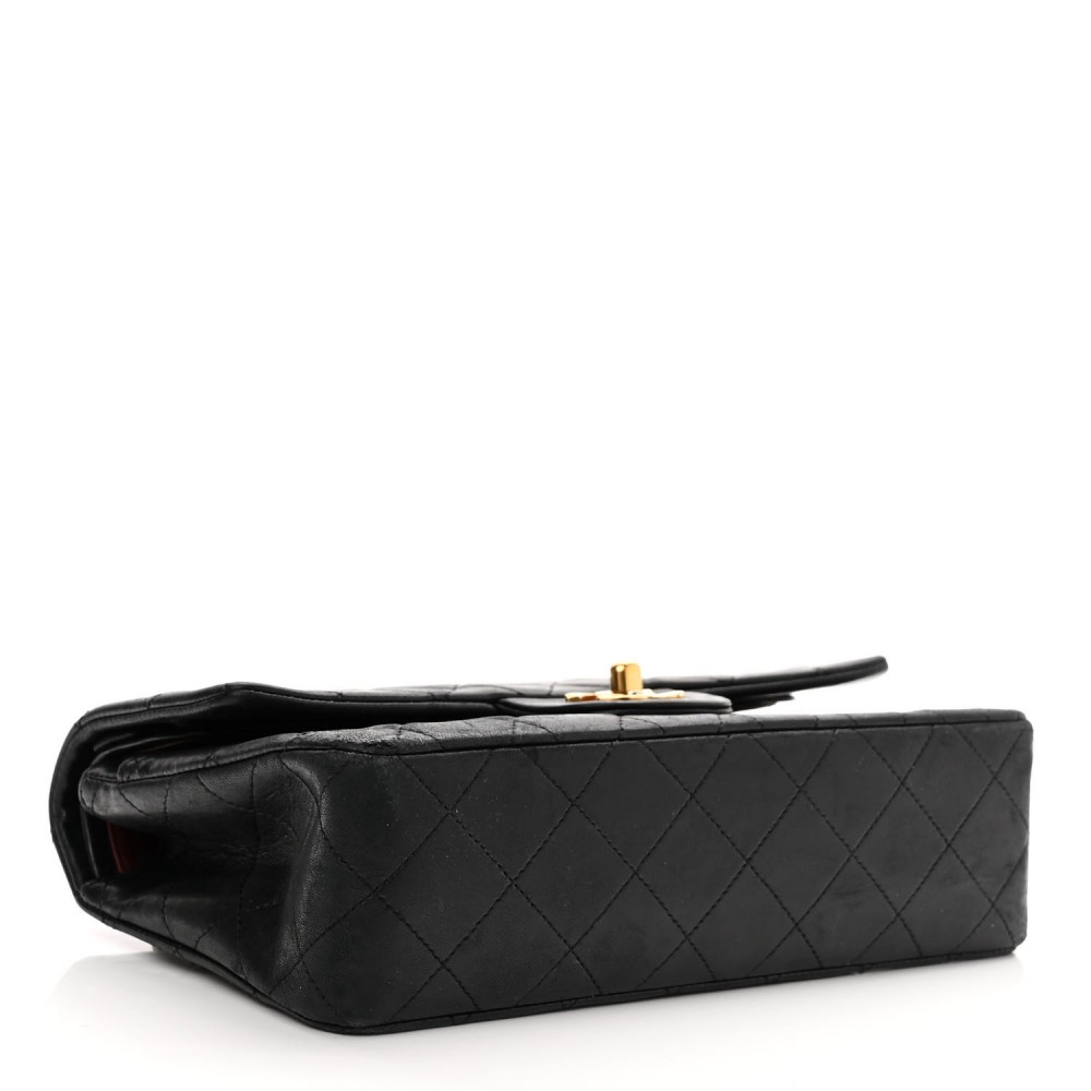 CHANEL Lambskin Quilted Small Double Flap Black CHANEL Lambskin Quilted Small Double Flap Black