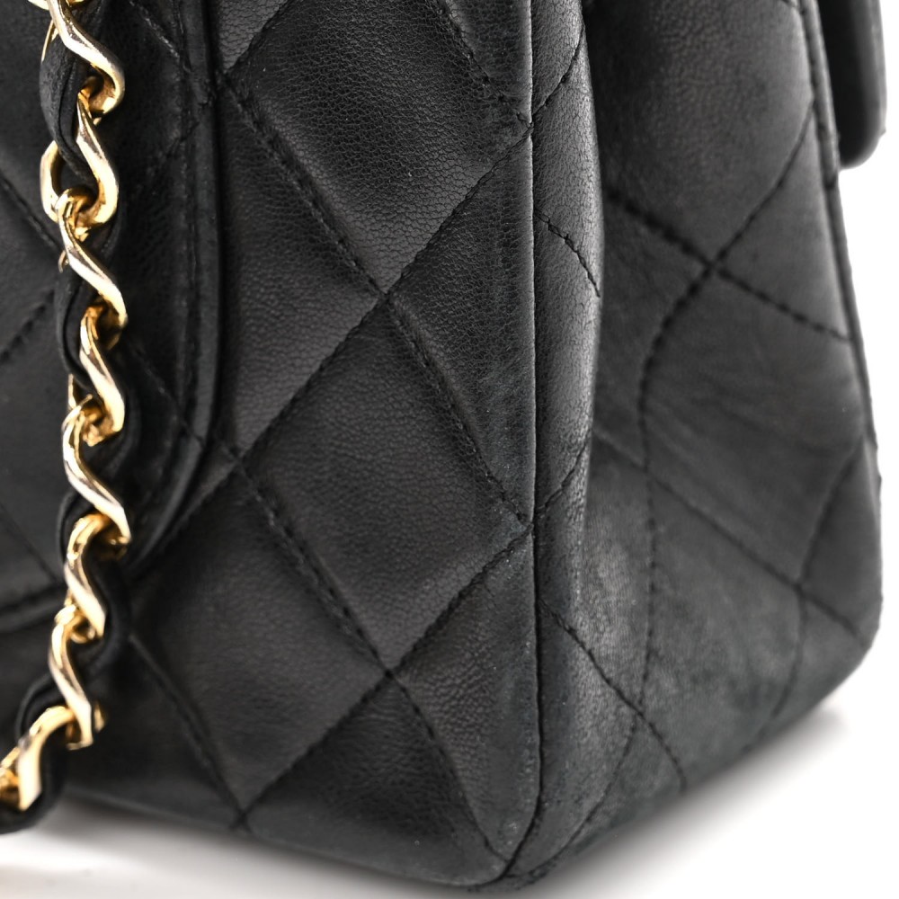 CHANEL Lambskin Quilted Small Double Flap Black CHANEL Lambskin Quilted Small Double Flap Black