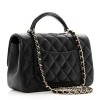 CHANEL Lambskin Quilted Mini Top Handle Rectangular Flap Black CHANEL Lambskin Quilted Mini Top Handle Rectangular Flap Black