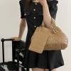 Christian Dior TOUJOURS classic rattan stitching brown leather handbag Christian Dior TOUJOURS classic rattan stitching brown leather handbag