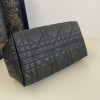 Christian Dior TOUJOURS classic rattan stitching black leather handbag Christian Dior TOUJOURS classic rattan stitching black leather handbag