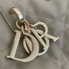 Christian Dior LADY DIOR classic rattan stitching gray leather handbag Christian Dior LADY DIOR classic rattan stitching gray leather handbag