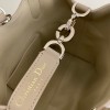 Christian Dior LADY DIOR classic rattan stitching gray leather handbag Christian Dior LADY DIOR classic rattan stitching gray leather handbag