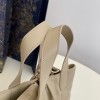Christian Dior LADY DIOR classic small cannage stitching grey leather handbag Christian Dior LADY DIOR classic small cannage stitching grey leather handbag