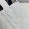 Christian Dior LADY DIOR classic small rattan stitching white leather handbag Christian Dior LADY DIOR classic small rattan stitching white leather handbag