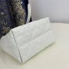 Christian Dior LADY DIOR classic small rattan stitching white leather handbag Christian Dior LADY DIOR classic small rattan stitching white leather handbag