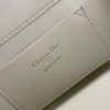 Christian Dior LADY DIOR classic small rattan stitching white leather handbag Christian Dior LADY DIOR classic small rattan stitching white leather handbag