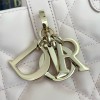 Christian Dior LADY DIOR classic small rattan stitching light pink leather handbag Christian Dior LADY DIOR classic small rattan stitching light pink leather handbag