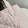 Christian Dior LADY DIOR classic small rattan stitching light pink leather handbag Christian Dior LADY DIOR classic small rattan stitching light pink leather handbag