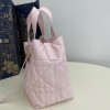 Christian Dior LADY DIOR classic small rattan stitching light pink leather handbag Christian Dior LADY DIOR classic small rattan stitching light pink leather handbag
