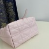 Christian Dior LADY DIOR classic small rattan stitching light pink leather handbag Christian Dior LADY DIOR classic small rattan stitching light pink leather handbag