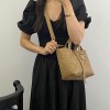 Christian Dior LADY DIOR classic small cannage stitching dark brown leather handbag Christian Dior LADY DIOR classic small cannage stitching dark brown leather handbag