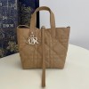 Christian Dior LADY DIOR classic small cannage stitching dark brown leather handbag Christian Dior LADY DIOR classic small cannage stitching dark brown leather handbag