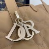 Christian Dior LADY DIOR classic small cannage stitching dark brown leather handbag Christian Dior LADY DIOR classic small cannage stitching dark brown leather handbag