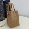 Christian Dior LADY DIOR classic small cannage stitching dark brown leather handbag Christian Dior LADY DIOR classic small cannage stitching dark brown leather handbag