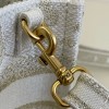 Christian Dior DIOR BOOK TOTE classic small rattan stitching white handbag Christian Dior DIOR BOOK TOTE classic small rattan stitching white handbag