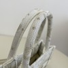 Christian Dior DIOR BOOK TOTE classic small rattan stitching white handbag Christian Dior DIOR BOOK TOTE classic small rattan stitching white handbag