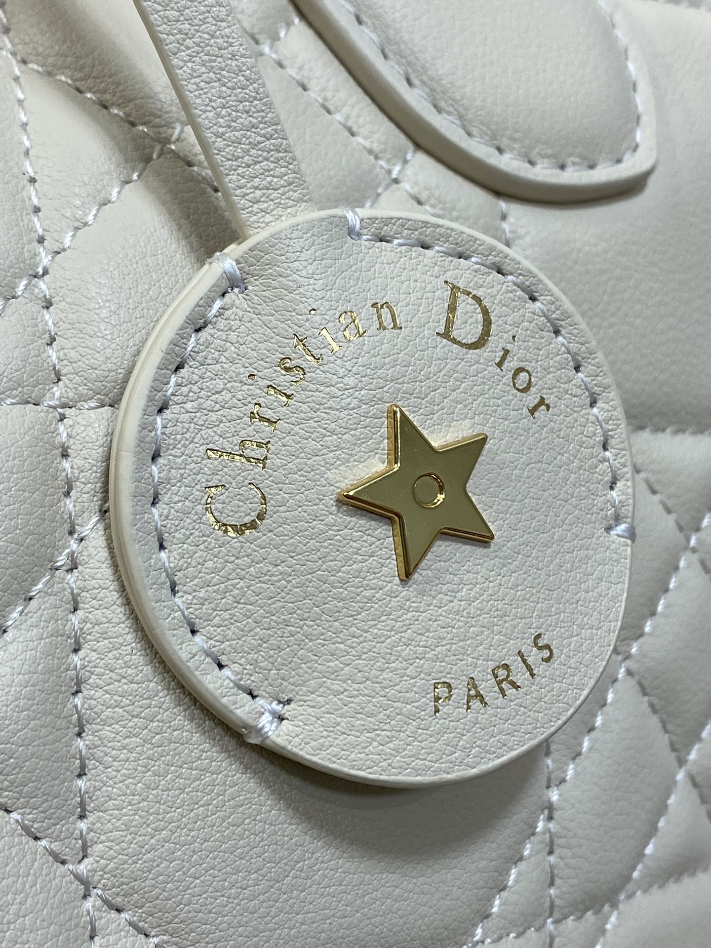 Christian Dior LADY DIOR denim white lambskin handbag Christian Dior LADY DIOR denim white lambskin handbag