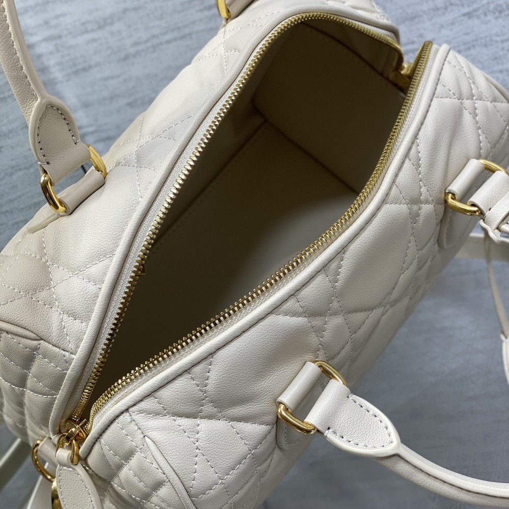 Christian Dior LADY DIOR denim white lambskin handbag Christian Dior LADY DIOR denim white lambskin handbag