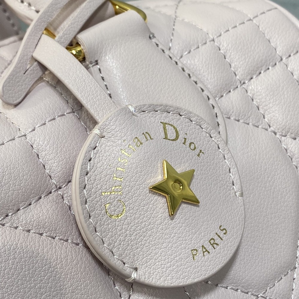 Christian Dior My Dior series matte lambskin matte rattan pattern exquisite pink handbag Christian Dior My Dior series matte lambskin matte rattan pattern exquisite pink handbag
