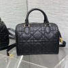 Christian Dior My Dior series matte lambskin matte rattan pattern pure black handbag Christian Dior My Dior series matte lambskin matte rattan pattern pure black handbag