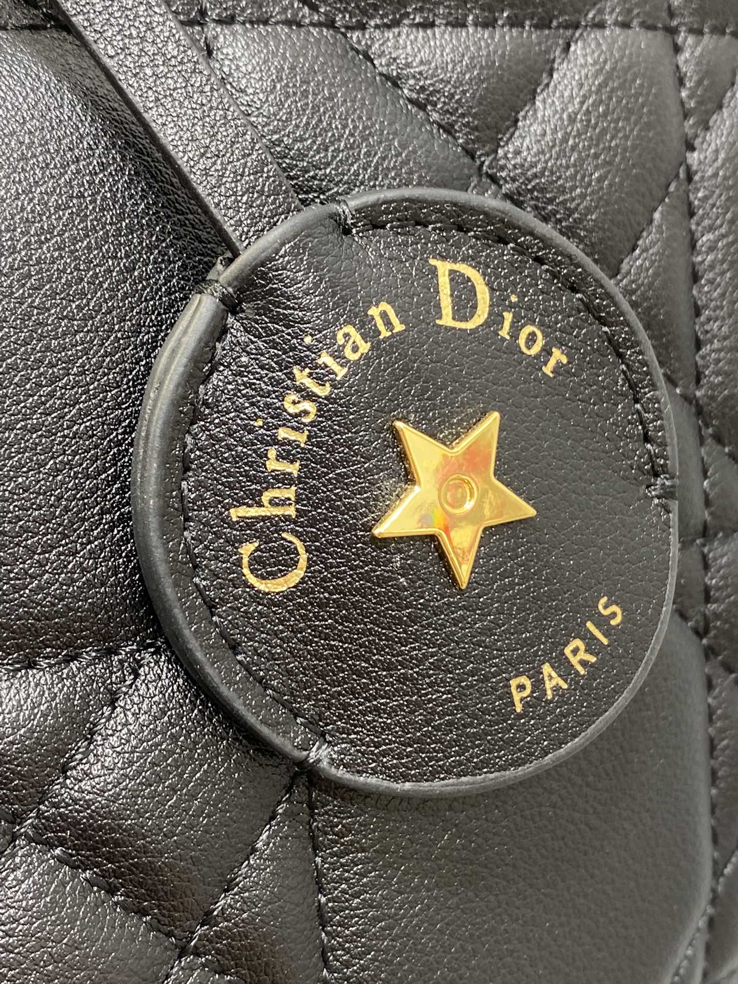 Christian Dior My Dior series matte lambskin matte rattan pattern pure black handbag Christian Dior My Dior series matte lambskin matte rattan pattern pure black handbag