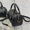 Christian Dior My Dior series matte lambskin matte rattan check medium pure black handbag Christian Dior My Dior series matte lambskin matte rattan check medium pure black handbag
