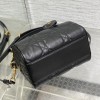 Christian Dior My Dior series matte lambskin matte rattan check medium pure black handbag Christian Dior My Dior series matte lambskin matte rattan check medium pure black handbag