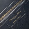 Christian Dior My Dior series matte lambskin matte rattan check medium pure black handbag Christian Dior My Dior series matte lambskin matte rattan check medium pure black handbag