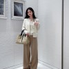 Christian Dior LADY Dior series matte rattan pattern exquisite hardware pure beige handbag Christian Dior LADY Dior series matte rattan pattern exquisite hardware pure beige handbag