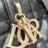 Christian Dior LADY Dior series matte rattan pattern exquisite hardware pure black handbag Christian Dior LADY Dior series matte rattan pattern exquisite hardware pure black handbag