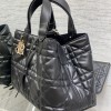 Christian Dior LADY Dior series matte rattan pattern exquisite hardware pure black handbag Christian Dior LADY Dior series matte rattan pattern exquisite hardware pure black handbag
