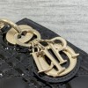 Christian Dior LADY Dior series bright black patent leather exquisite hardware handbag Christian Dior LADY Dior series bright black patent leather exquisite hardware handbag