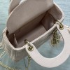 Christian Dior LADY Dior series cute pink patent leather texture exquisite hardware handbag Christian Dior LADY Dior series cute pink patent leather texture exquisite hardware handbag